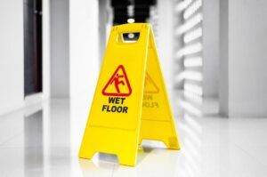 Wet floor sign